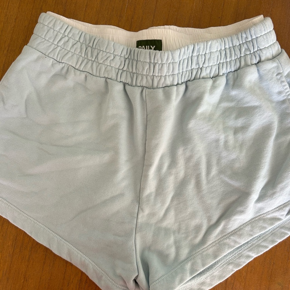 Daily Drills Blue Athletic Shorts Lightweight Elastic Waist